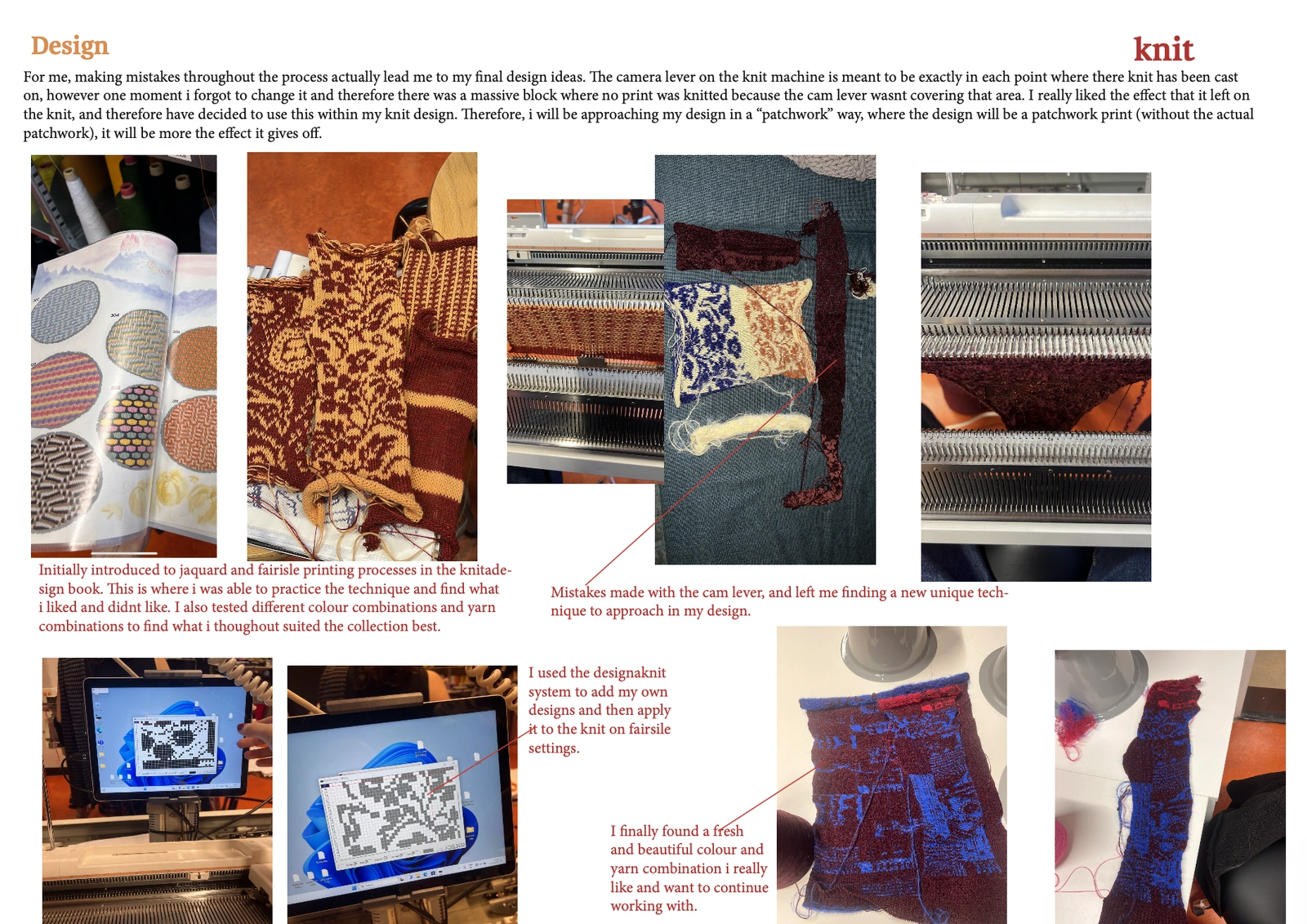 Print and knit development process page 1