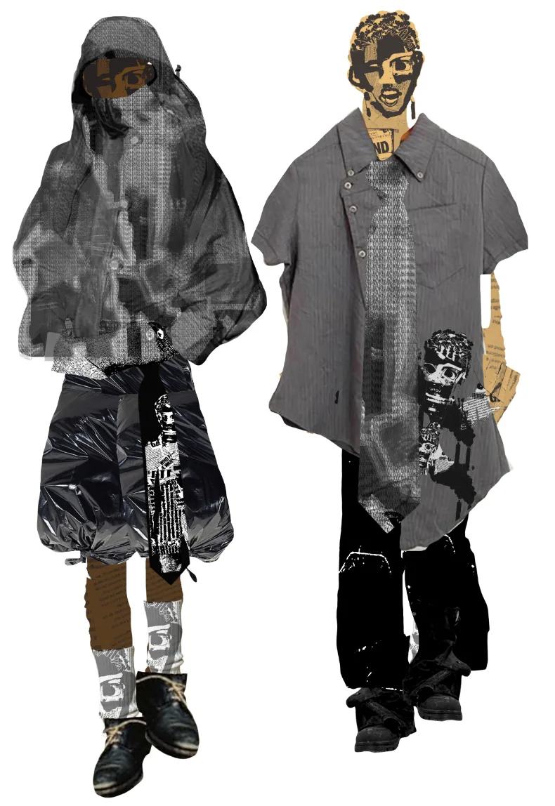 Sketch of final garment